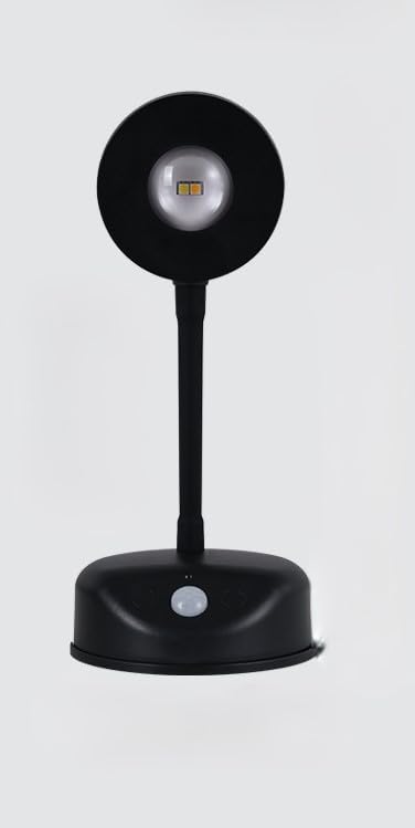 Vortex L2201 Motion Sensor Remote Control 3 Color Temperature Rechargeable Adjustable dimmable Easy Installation LED Display Spotlight Wall Light Night Light Table Light(Black)