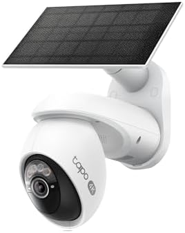 C660 KIT 4K 360° Solar Überwachungskamera Außen, Akku 10000 mAh, Farbnachtsicht, Dual-Band WLAN, KI-Erkennung, Licht & Ton Alarm, Lokale Speicherung über microSD oder Tapo H500