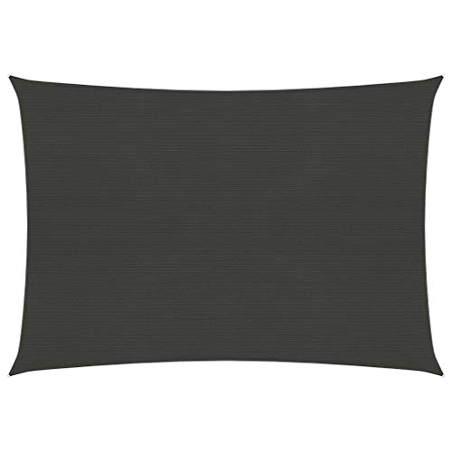 vidaXL Sonnensegel Sonnenschutz Windschutz Sonnendach UV Schutz Sonnenschutzsegel Schattenspender Garten Terrasse Balkon HDPE 2x3,5m Anthrazit