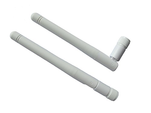 bestkong 2 Pcs 2.4GHz 3dBi Omni WiFi SMA Male Antenna White Color for Wireless Router 11cm
