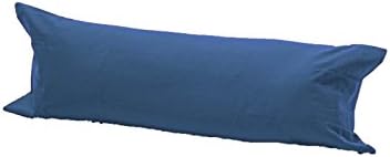 Linen Empire Ltd BOLSTER PILLOWCASE NECK MATERNTY ORTHPEDIC SUPORT(Mid Blue-SuperKing-Case Only)