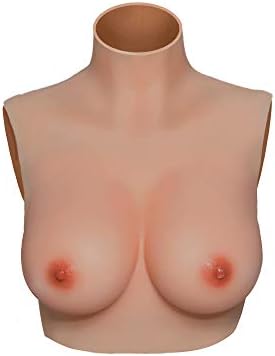 Cyomi 人工乳房 偽乳 おっぱい シリコンバスト 女装 コスプレ シリコン充填（新型-自然版） 変装用 女性になる 男の娘 ハイネック Dカップ アジア系黄色