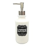 Riovoca Ceramic Soap & Lotion Dispenser Pump with Matt White Finished for Kitchen or Bathroom Countertops