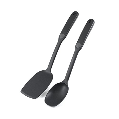 Copco Black Nylon 2 Piece Kitchen Utensil Spoon And Spatula Set