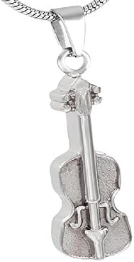 Zhane Memorial Jewelry Musical Instrument Collection Cremation Urn Ashes Pendant Stainless Steel Unisex (Celtic) (Violin)