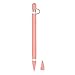 Silicone Case for Apple Pencil Holder Sleeve Skin Pocket Cover Accessories for iPad Pro, Soft Grip Pouch with Charging Cap Holder and 2 Protective Nib Covers(Rubber Pink)