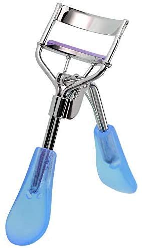 Beauty Plus - Eyelash Curler, Applicator, Available in 17 Models,Stainless Steel with Silicone Pad, for Perfect Curling and Applications, Professional Eyelash Curlers (Blue)