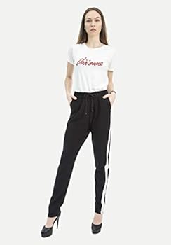 sporty trousers with side stripe