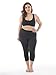 ZERDOCEAN Women's Plus Size Soft Stretchy Basic Capri Leggings Black 2X