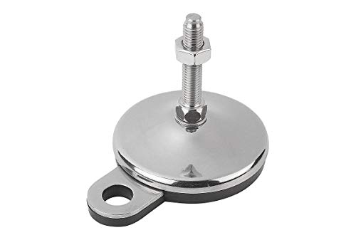 Kipp K0739 - Pie de ajuste redondo (con lengüeta de fijación, acero inoxidable, rosca M16 x 100, diámetro: 80 mm)