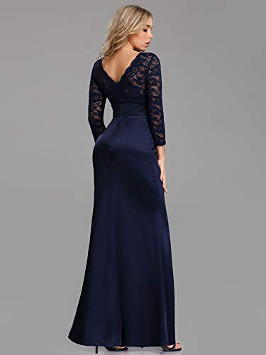 Ever-Pretty-Vestito-da-Cerimonia-Donna-Pizzo-Girocollo-Manica-Lunga-Sirena-Stile-Impero-07584
