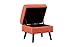 Mid-Century Modern Living Room Large Accent Chair with Footrest/Storage Ottoman (Orange)