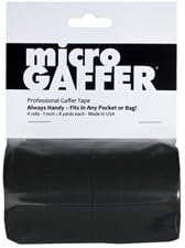 MicroGaffer Black GT-1111 1-Inch x 8-Yard Gaffer Tape 4-Roll Multi-Pack-by-Flexfill