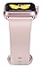JSGJMY Compatible with Apple Watch Band Women Genuine Leather Replacement Strap for Iwatch Series 5 4 3 2 1 Sport Edition (Soft Pink/Rose Gold Aluminum, 42mm 44mm M/L)