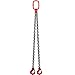 Mophorn Chain Sling, 5/16 Inch x 5 Ft Double Leg Lifting Chains with Grab Hooks, 3 Ton Capacity Lifting Slings, G80 Alloy Steel Double Leg Slings