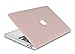 LuvCase Leather Hard Shell Case Cover Compatible MacBook Air 13 Inch A1466 & A1369 (No Touch ID) (Pink Suede)