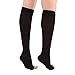 Mojo Compression Socks Knee Length with Wide Calf | Open Toe | Black Small