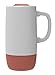 Ello Jane Ceramic Travel Mug with Handle, Splash-Resistant Slider Lid and Built in Coaster, Perfect for Coffee and Tea, BPA Free, Dishwasher Safe, Coral, 18oz