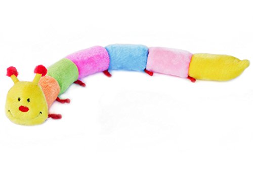 ZippyPaws - Colorful Caterpillar Squeaky Stuffed Plush Dog Toy - Deluxe Squeakers