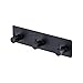 KES Self Adhesive Hooks Rail STAINLESS STEEL 3-Hook Rack Bath Towel Hook Sticky Bathroom Kitchen Towel Multi Hanger Matte Black, A7060H3-BK