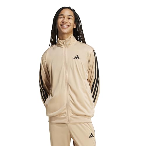 adidas Men's 3-Stripes Tricot Track Top, Warm Sandstone, Medium Image