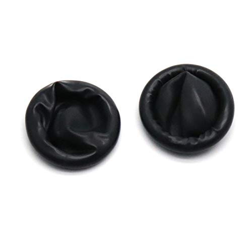 Aodesy Black Natural Latex Rubber Finger Cots Powder-Free Touch Screen Compatible 200Pcs