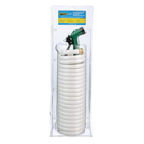 Seachoice Coiled Washdown Hose w/ Sprayer and Brass Fittings, 25 Ft., White photo 10
