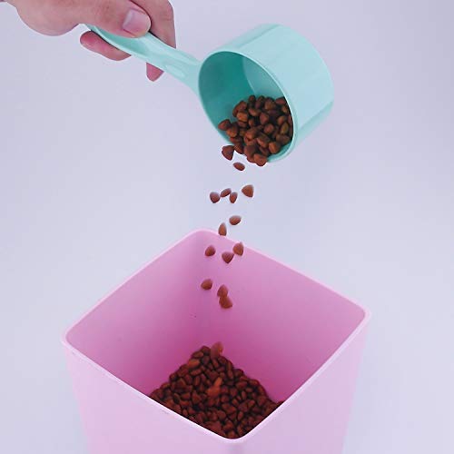 Super Design Sturdy Melamine Food Scoop for Dogs Cats Birds, Measuring Cup, Long Comfortable Handle, 1 Cup