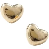 UELSTA Mini Heart Stud Earrings for Women Sustainable 14K Gold Plated Recycled Brass Hypoallergenic 925 Sterling Silver Posts PVD Coated Dainty & Timeless 7mm