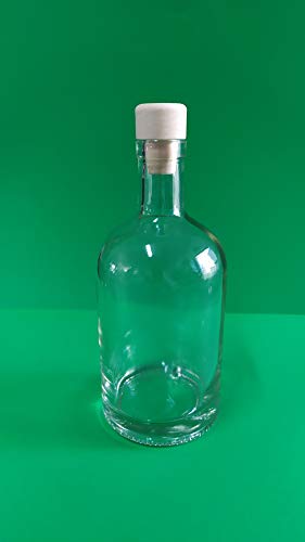 casavetro 500ml Glass Bottles with Cork Lids 6 Pcs Reusable Airtight Glass Bottle for Home Made Sloe Gin Liqueur Schnapps Wine Cider Soda Vodka Vinegar Oil Bottles - Nocturne (6 x 500 ml)