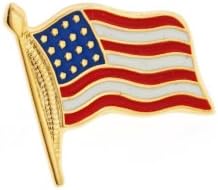 JJ WestonAmerican Flag Tie Tack. Made in The USA.