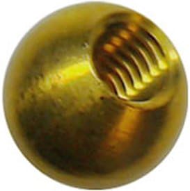 Five 3/8" threaded 10-32 brass balls drilled tapped lamp finials