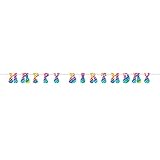 9ft Rainbow Tie Dye Happy Birthday Banner