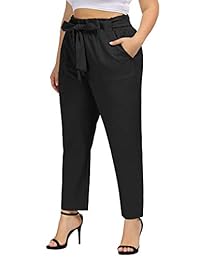 Pantalones elásticos para dama con bolsillos recortados