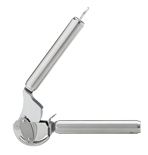 Rösle 12895 Stainless Steel Garlic & Ginger Press with Scraper for Effortless Mincing with Easy Cleanup, 13-inch