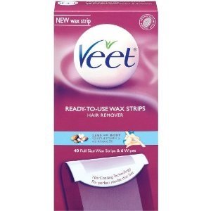 Ready To Use Wax Strips Leg & Body 40 Full Size Wax Strips & 6 Finishing Wipes