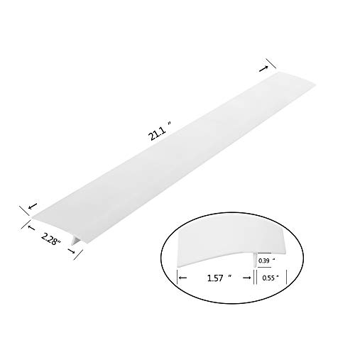 Silicone Stove Counter Gap Cover, 21" Large Oven Liner Easy Clean Heat Resistant 2 Pack Seals Spill Guard for Kitchen Stovetop, Washer, Dryer, Washing Machine (White)