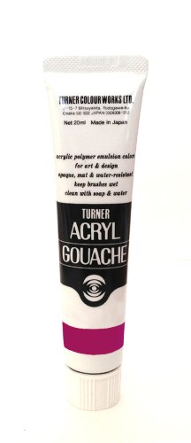 Turner Colour Works Acryl Gouache Artist Acrylic Paint - Single 20 ml Tube - Magenta