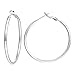 3 Pairs Silver Hoop Earrings for Women- 925 Sterling Silver Big Hoop Earrings for Girls Gifts (30mm/40mm/50mm)