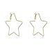 dnswez Star Hoop Earrings 14K Gold Plated Lightweight Huggie Earrings Drop Dangle Earrings