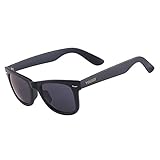 YOLEZI Polarized Retro 80s Sunglasses for Men Women with UV Protection (Matte black & blue, 43)