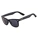 YOLEZI Polarized Retro 80s Sunglasses for Men Women with UV Protection (Matte black & blue, 43) primary