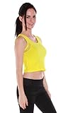 Color Story Women's Sexy Muscle Tank Crop Top with Sheer Sides