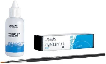Eye Lash / Brow Tinting Dye Kit - 3 Piece - Tint, Developer & Brush (Black) by essentialbeautycare