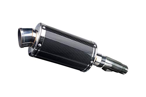 Delkevic Aftermarket Slip On compatible with Honda NC750 & NC700 DS70 9" Carbon Fiber Oval Muffler Exhaust 2012-2019