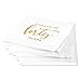 Andaz Press 5 Inch Cheers to 40 Funny Quotes Cocktail Napkins, Gold Foil, Bulk 50-Pack Count 3-Ply Disposable Funny Beverage Napkins for 40th Anniversary