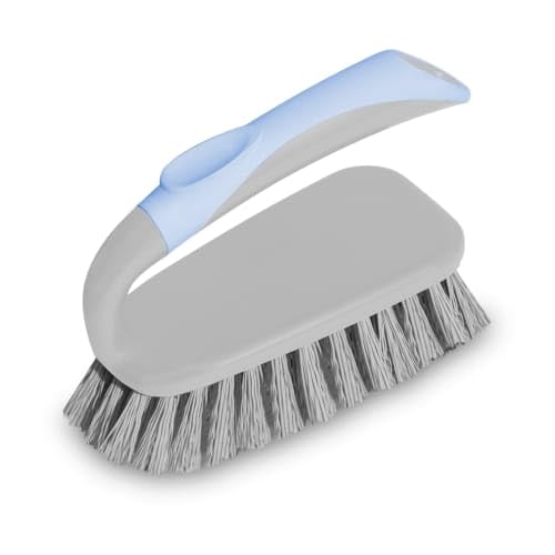 York Bacteria Stop Antibacterial Ergonomic Cleaning Brush with Zinc Non-Slip Handle for Seals and Difficult Surfaces Hygiene Bathroom 8 x 16 x 11 cm