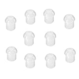 AIRSN Replacement Mushroom Earbud Ear Tips for Motorola Kenwood Two Way Radio Coil Tube Audio Kits/Transparent Acoustic Tube Earpieces (Standard Mushroom)