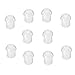 AIRSN Replacement Mushroom Earbud Ear Tips for Motorola Kenwood Two Way Radio Coil Tube Audio Kits/Transparent Acoustic Tube Earpieces (Standard Mushroom) primary