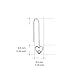Threader Earrings Sterling Silver Long Linear Heart Dangle Drop Earrings for Women Hypoallergenic (Heart Earrings)